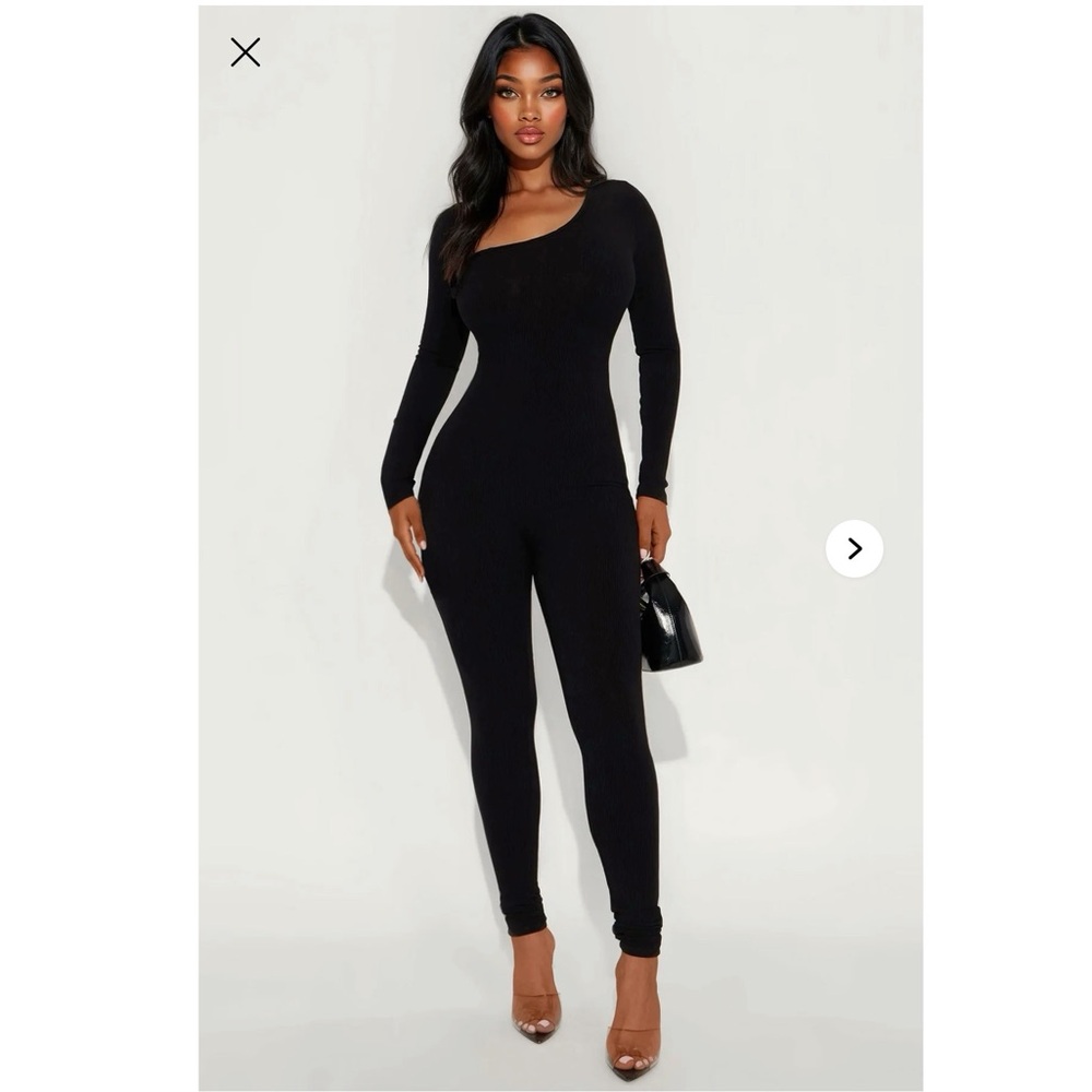 Fashion Nova Black Long Sleeve Jumpsuit
